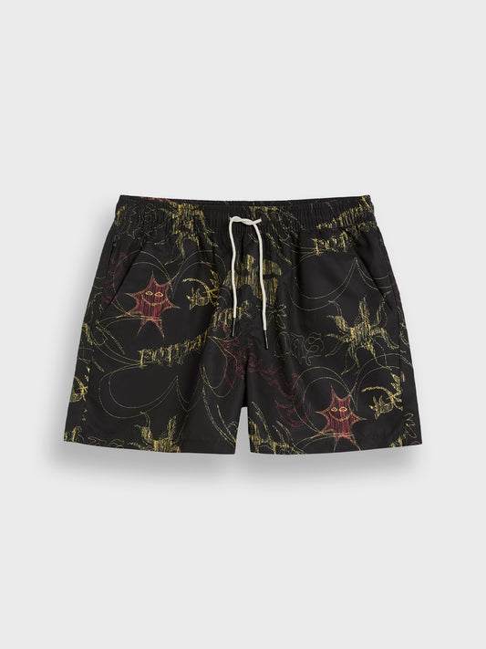 Oas Romantique Swim Shorts Black - voorkant