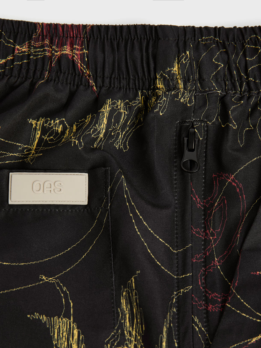 Oas Romantique Swim Shorts Black - close-up