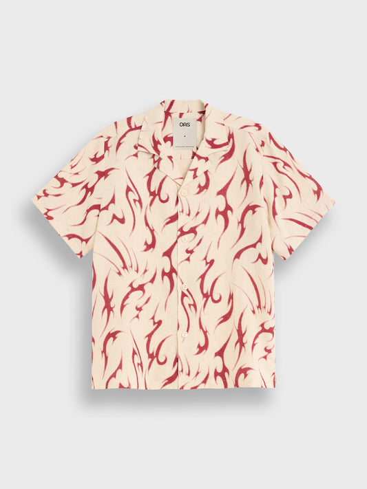 OAS Tribalo Cuba Shirt Red - voorkant