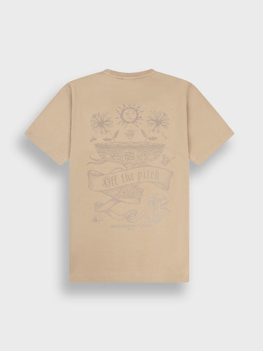 Off The Pitch Botanic T-Shirt Sand - achterkant