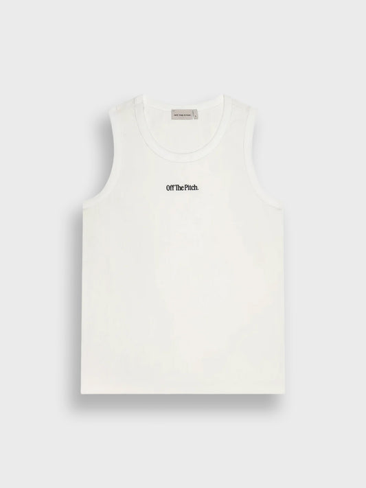 Off The Pitch Essentials Tank Top White - voorkant