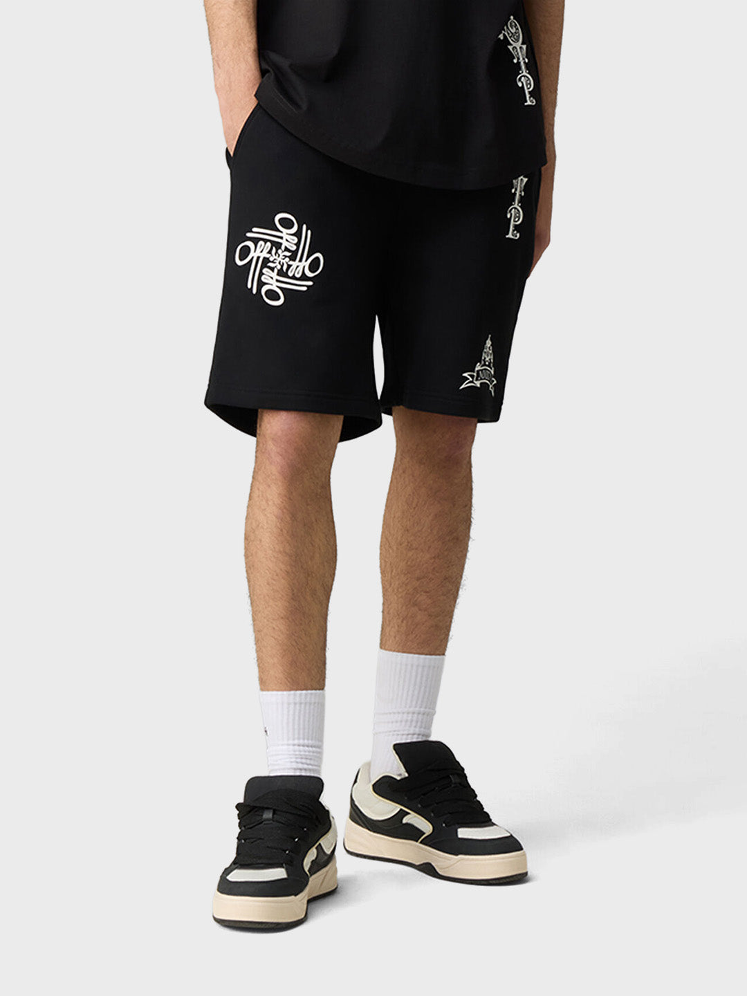 Off The Pitch Filigrain Shorts Black - model voorkant 2