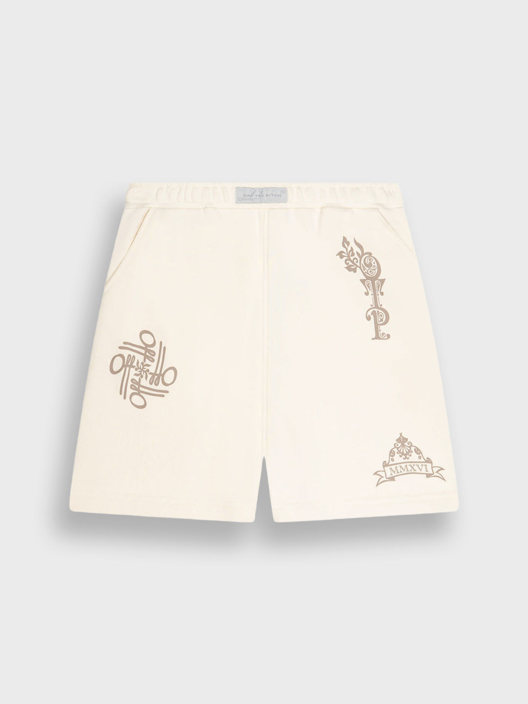 Off The Pitch Filigrain Shorts Off-White - voorkant