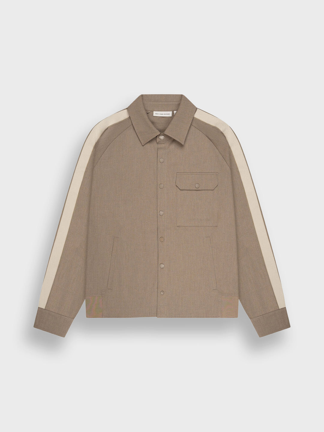 Off The Pitch Fraction Overshirt Sand - voorkant productfoto