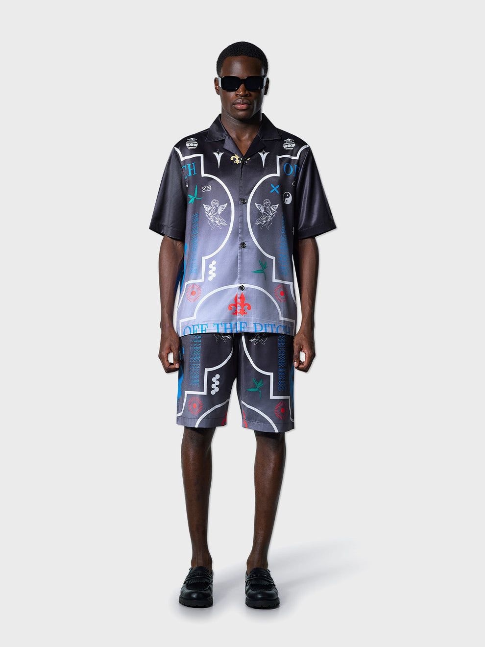 Off The Pitch Global Satin Shorts | Black | Reloadstore