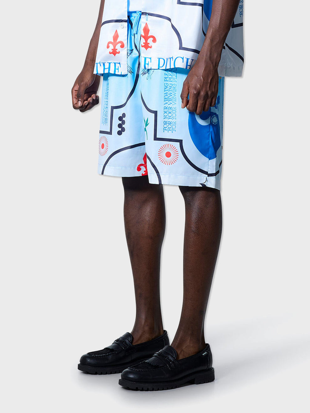 Off The Pitch Global Satin Shorts | Blue | Reloadstore