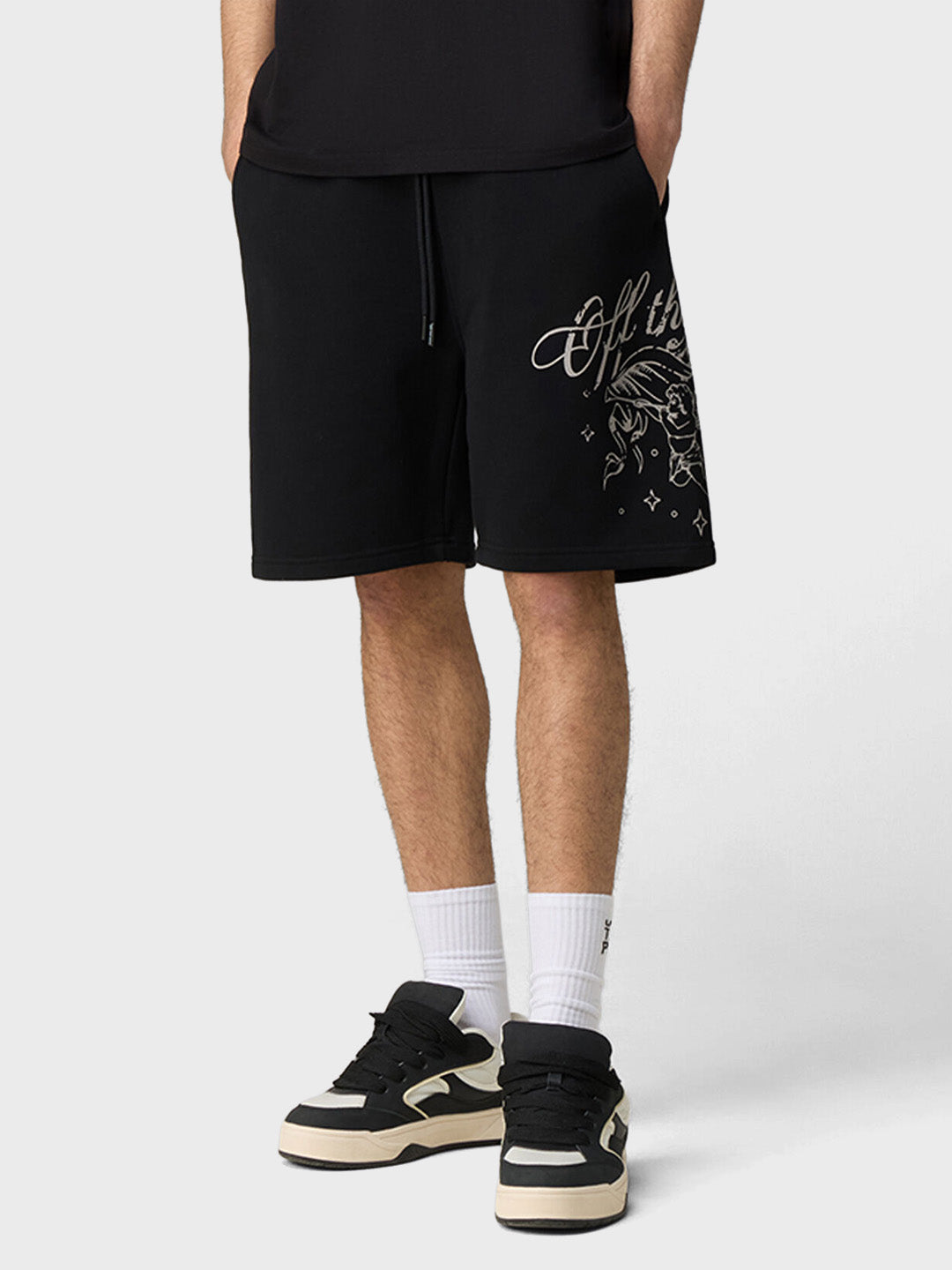 Off The Pitch Guardian Shorts Black - model voorkant