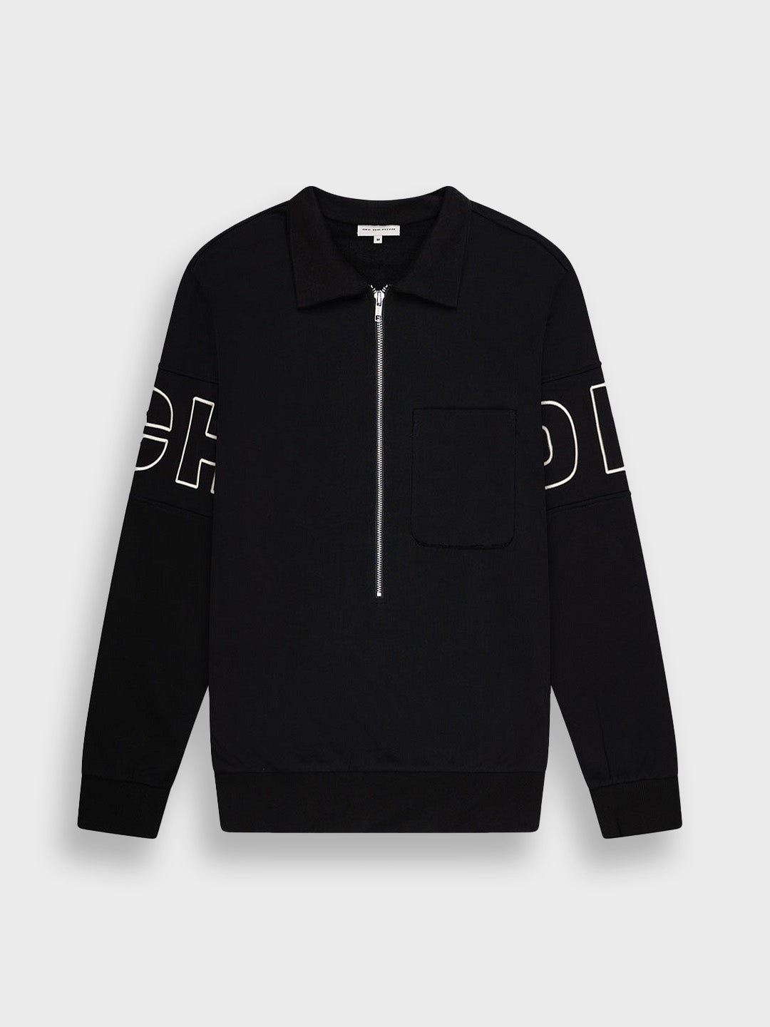 half zip sweater black