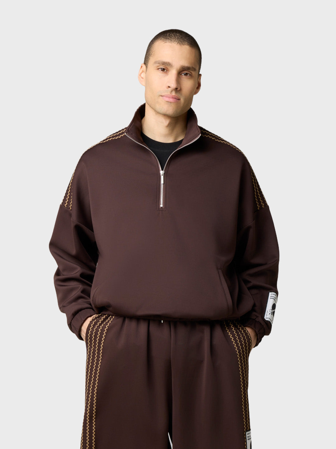 Off The Pitch Ivan Scuba Top Brown