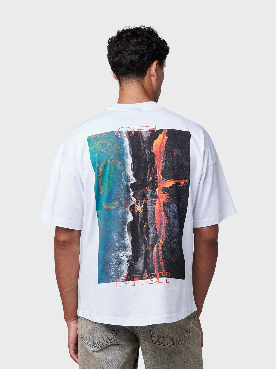 Off The Pitch Lava T-Shirt | White