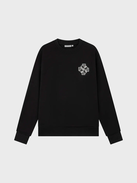 Off The Pitch Locket Crewneck Sweater Black – voorkant
