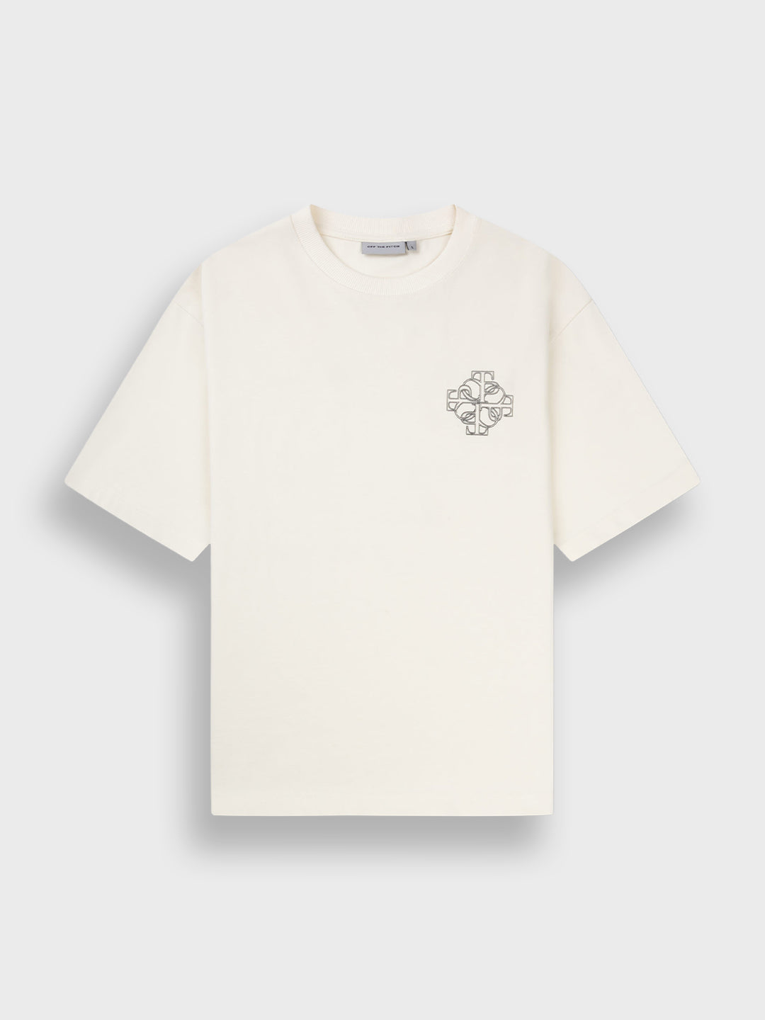 Off The Pitch Locket T-Shirt Off-White - productfoto voorkant