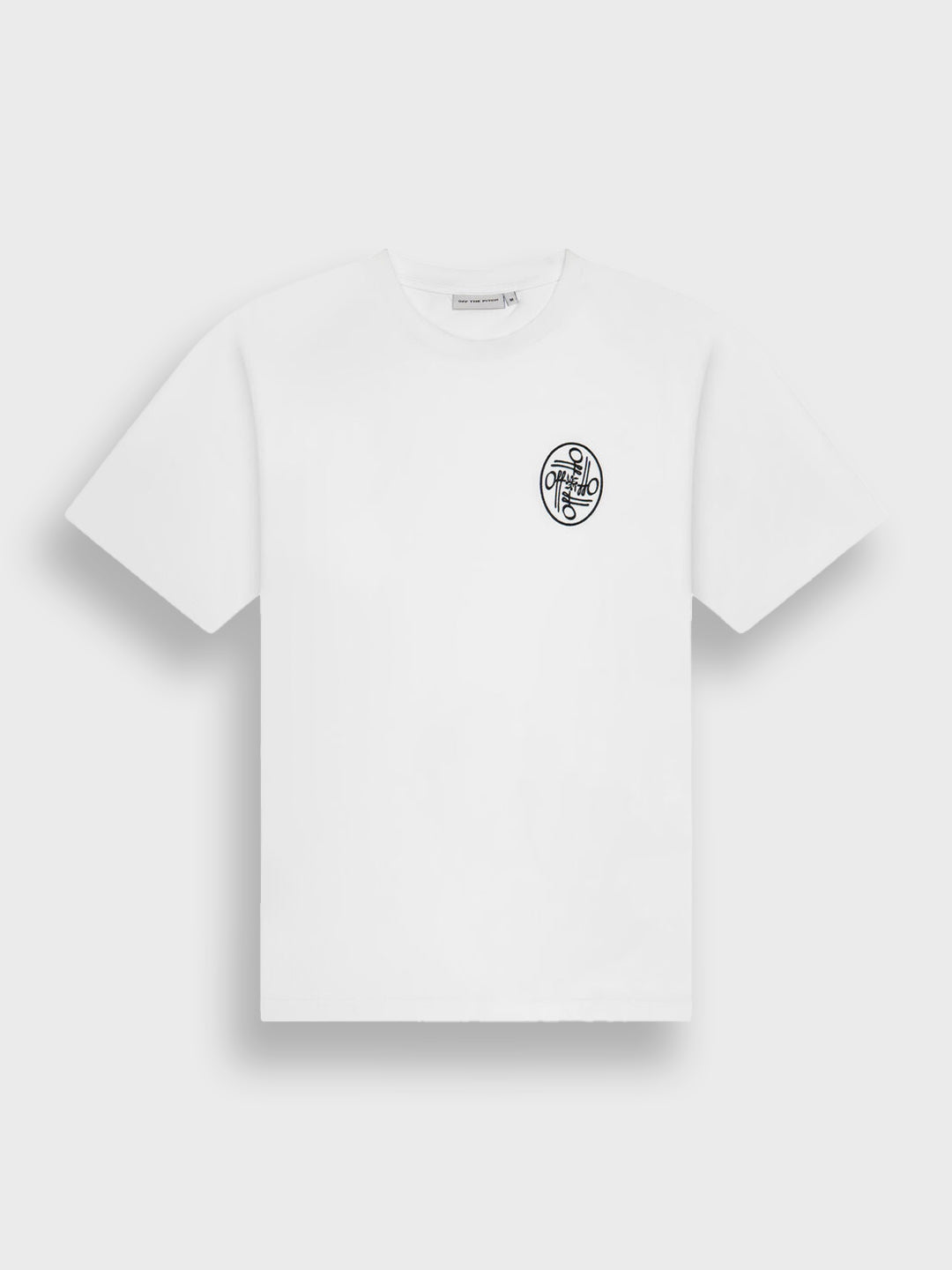 Off The Pitch Never Settle T-Shirt White - voorkant