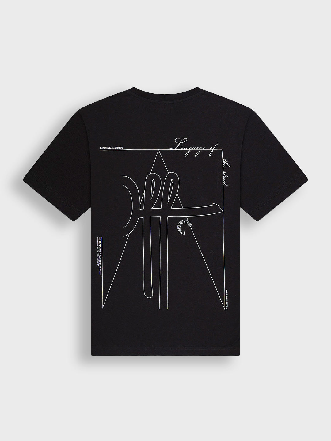 Off The Pitch Outline T-Shirt | Black