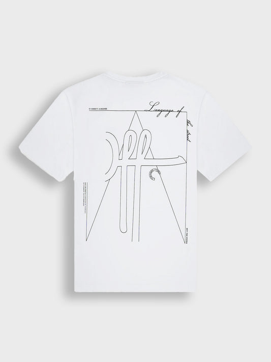 Off The Pitch Outline T-Shirt | White