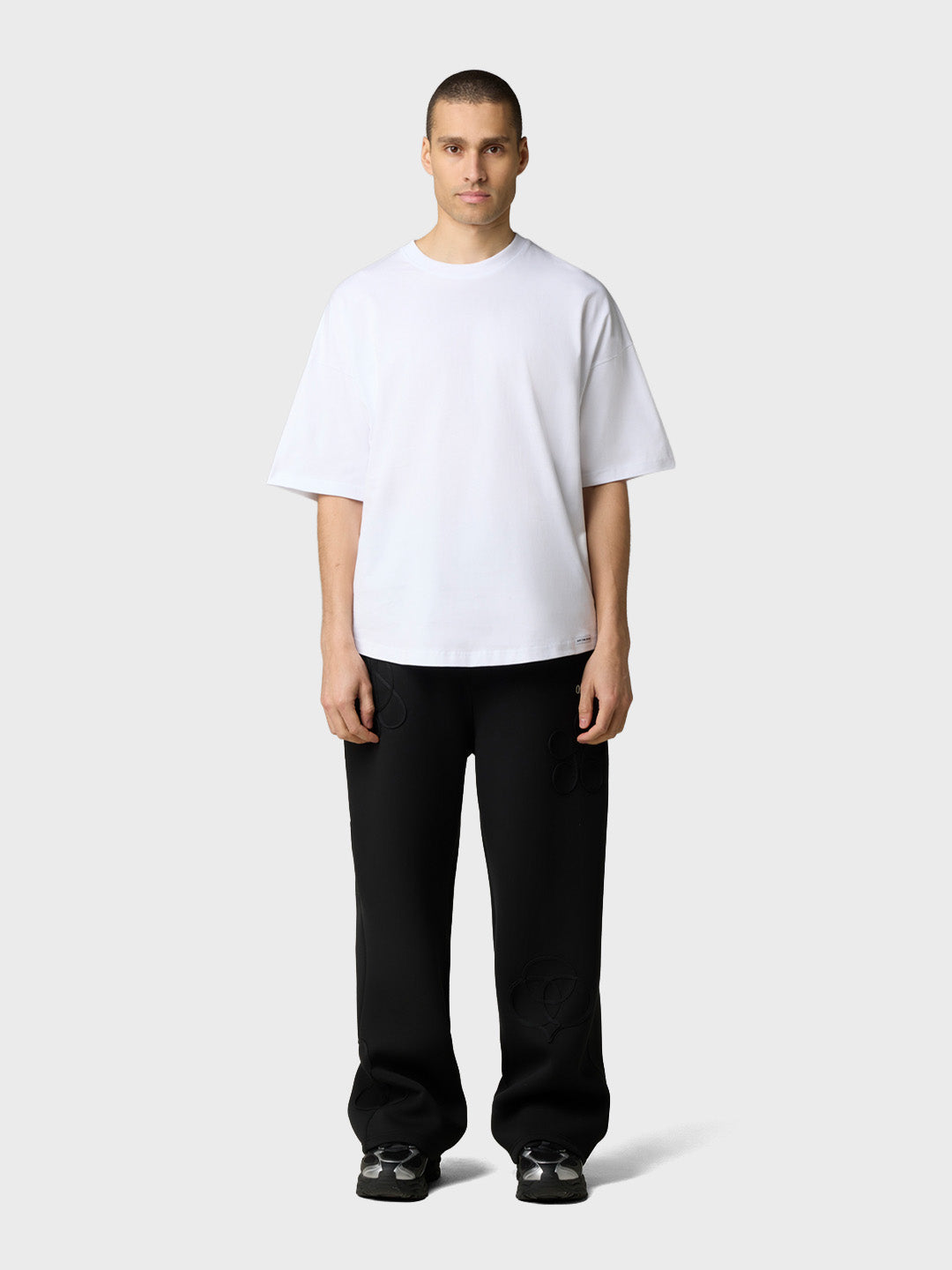 Off The Pitch Palm Oversized T-Shirt White - voorkant outfit