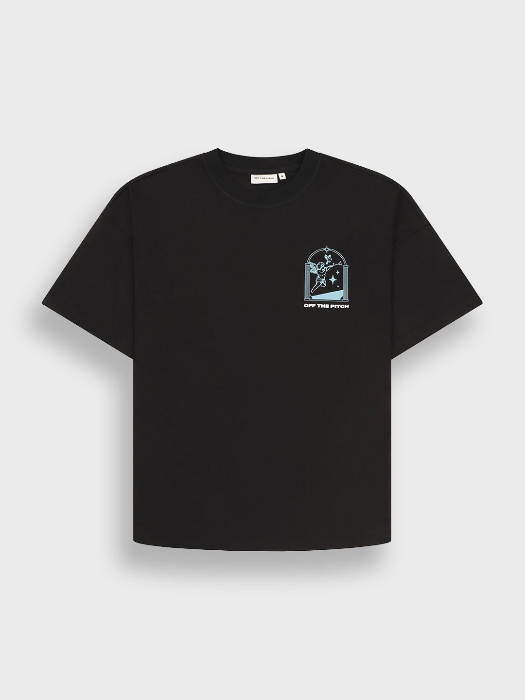 Off The Pitch Passage T-Shirt Black - voorkant