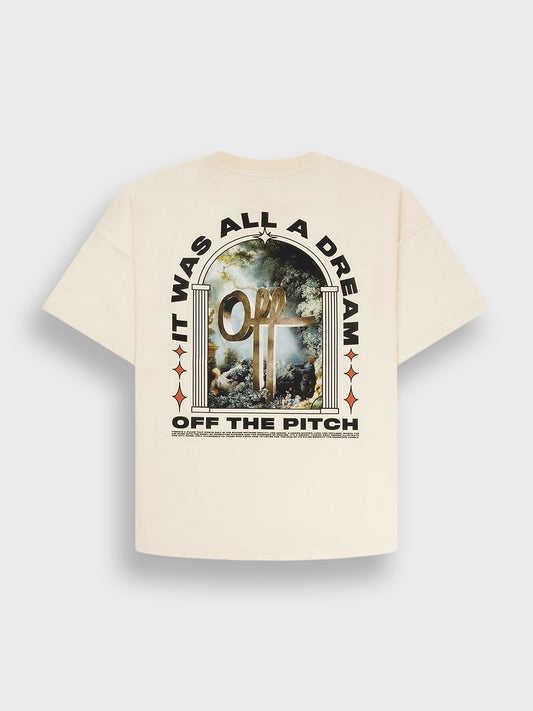 Off The Pitch Passage T-Shirt Off-White - achterkant