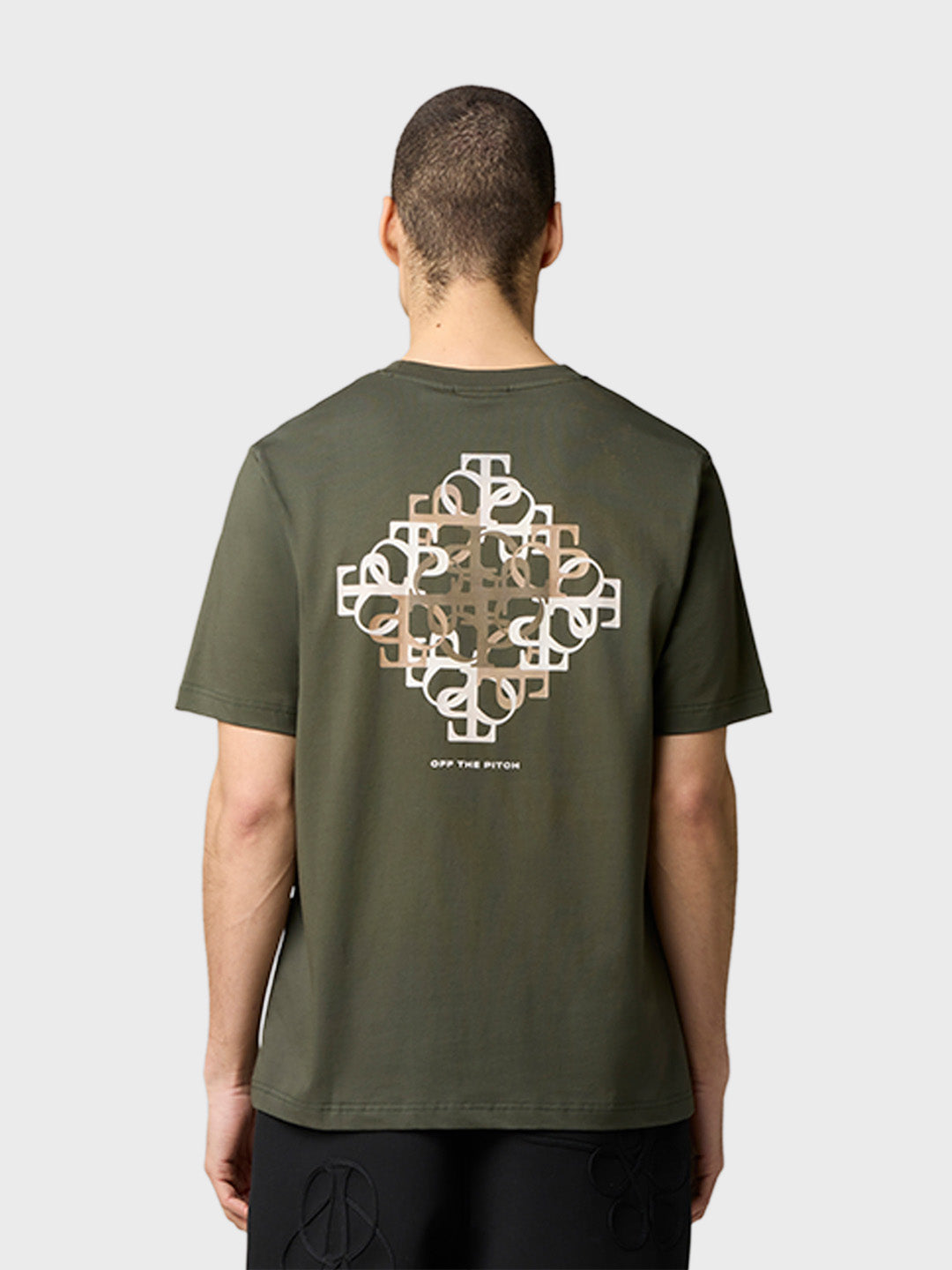 Off The Pitch Pendant T-Shirt Dark Olive - achterkant