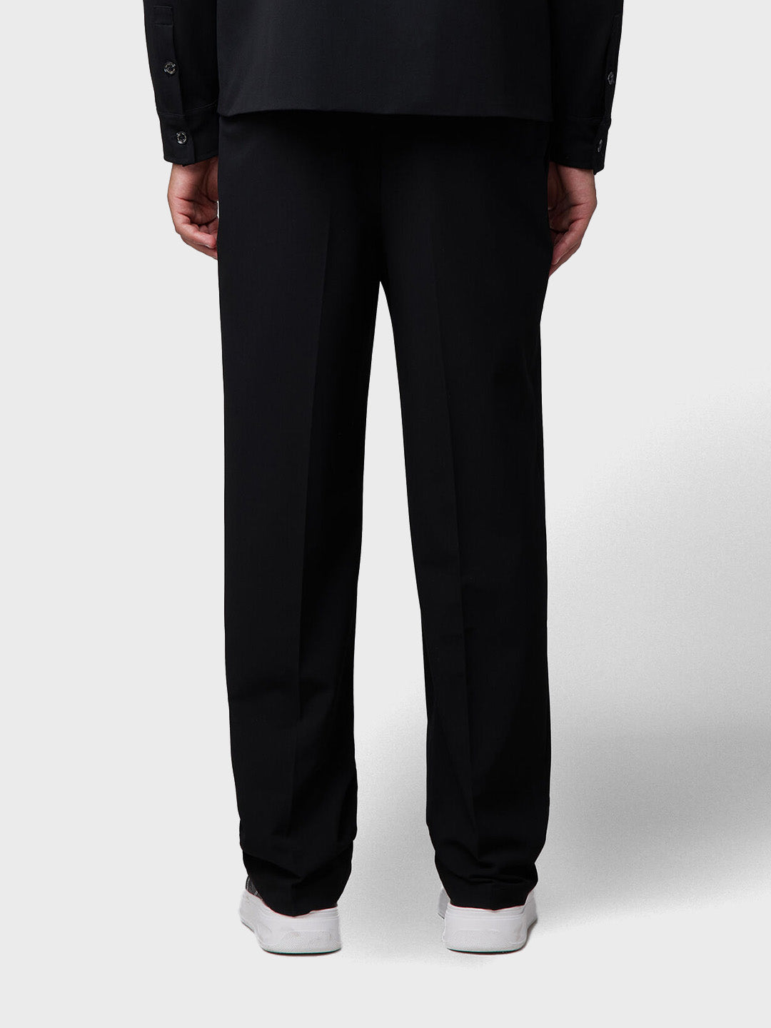 Off The Pitch Pleated Trouser Black achterkant