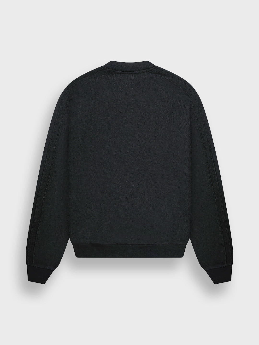 Off The Pitch Raw Edge Panel Crewneck Sweater Black – achterkant