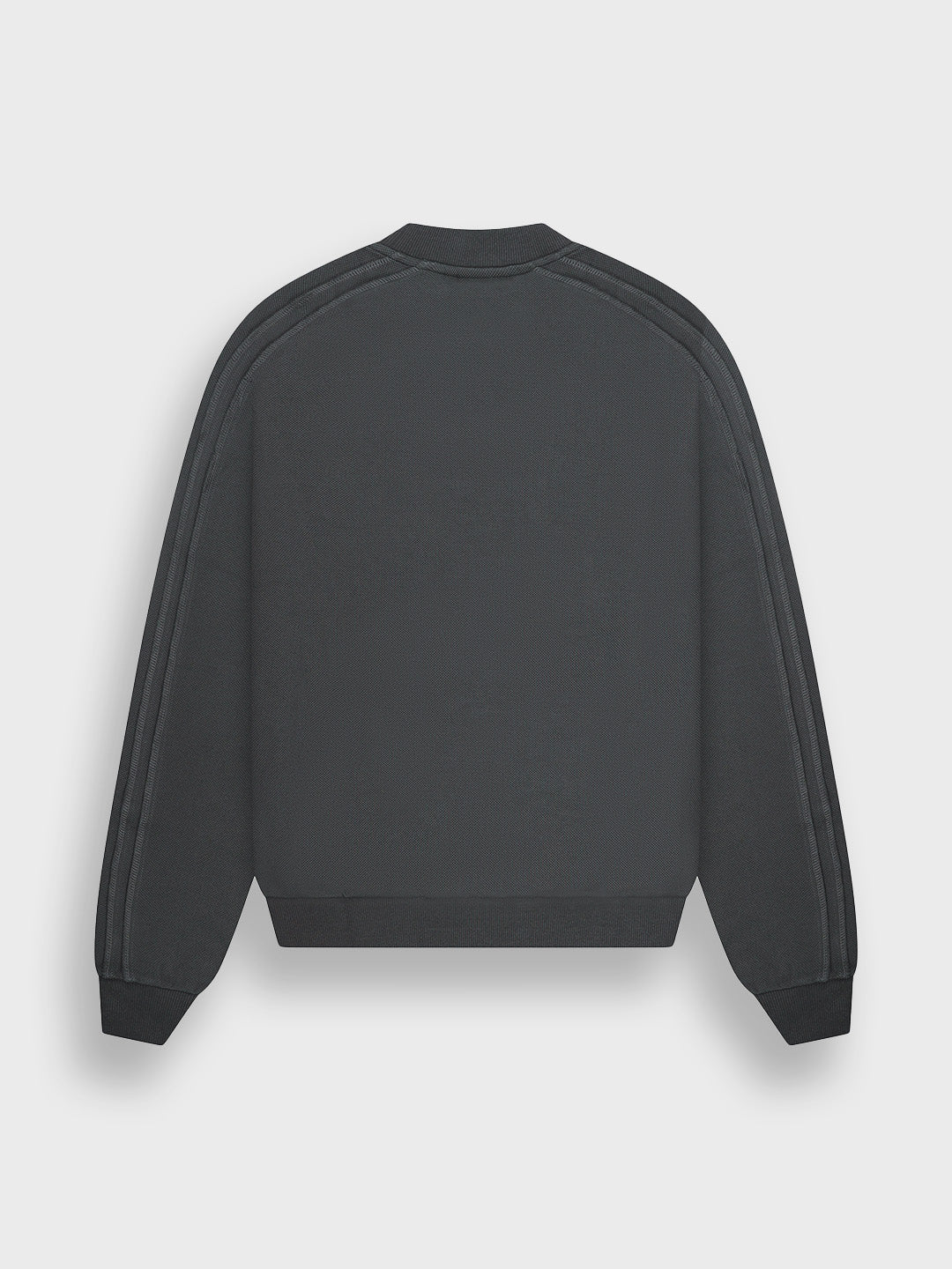 Off The Pitch Raw Edge Panel Crewneck Sweater Dark Shadow – achterkant