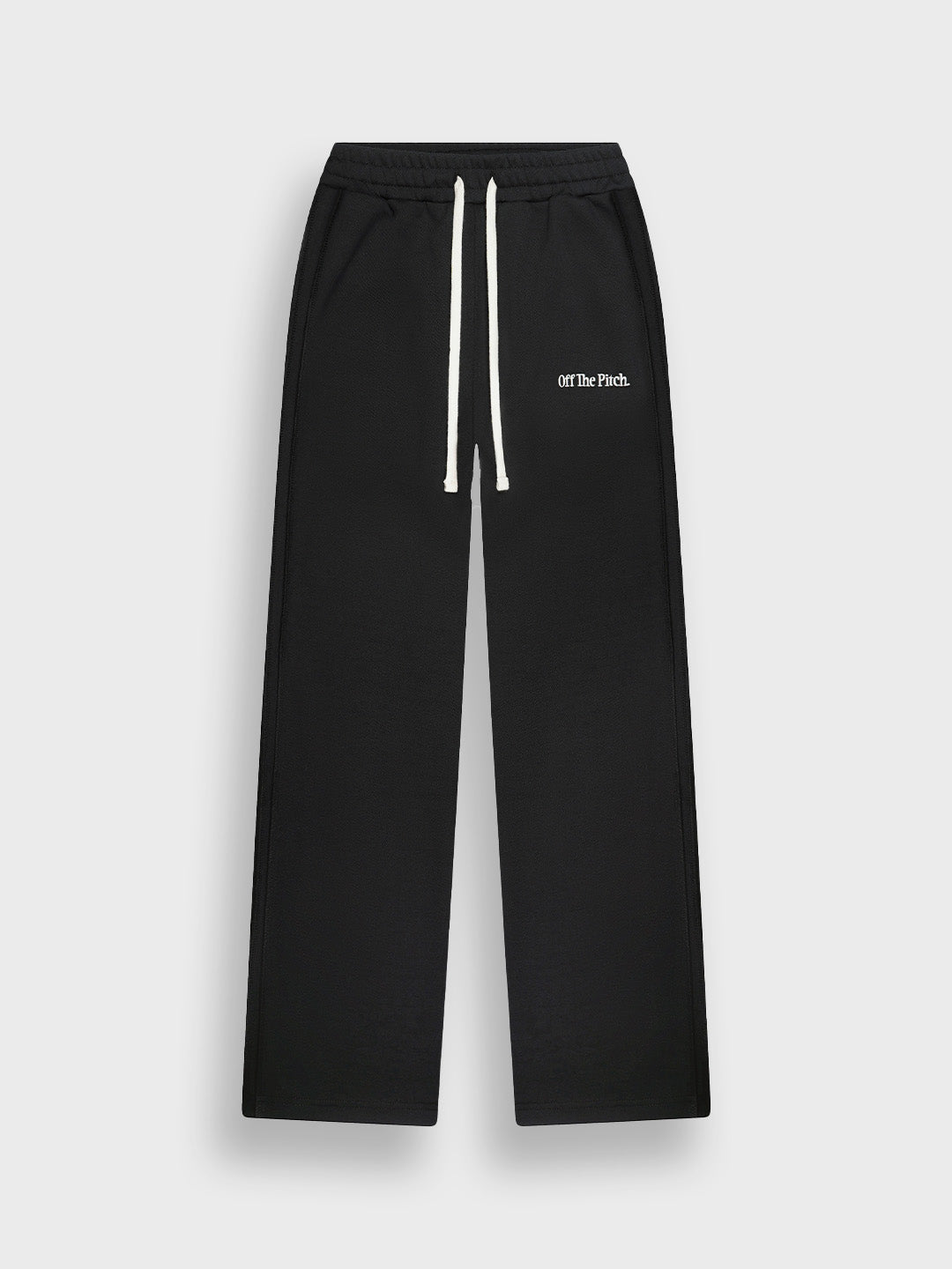 Off The Pitch Raw Edge Panel Pants Black – voorkant