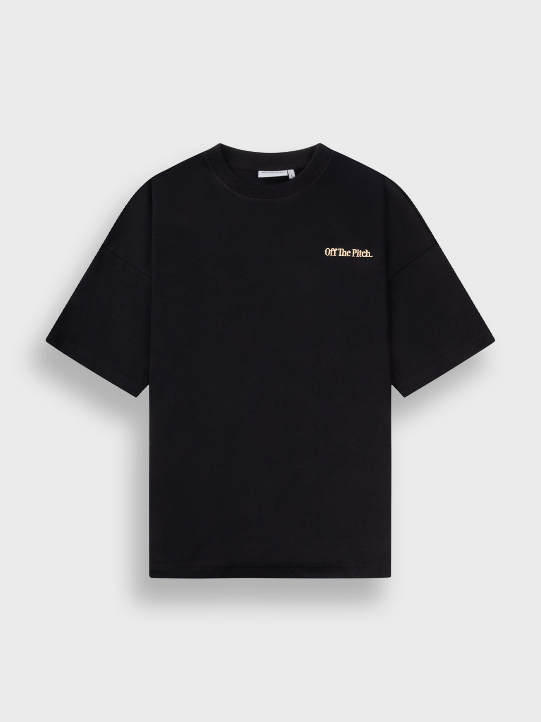 Off The Pitch Record T-Shirt Black - voorkant productfoto