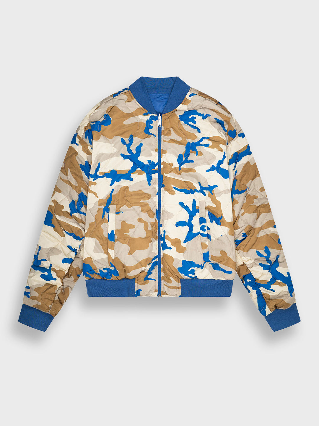 off the pitch reversible bomber jacket blue