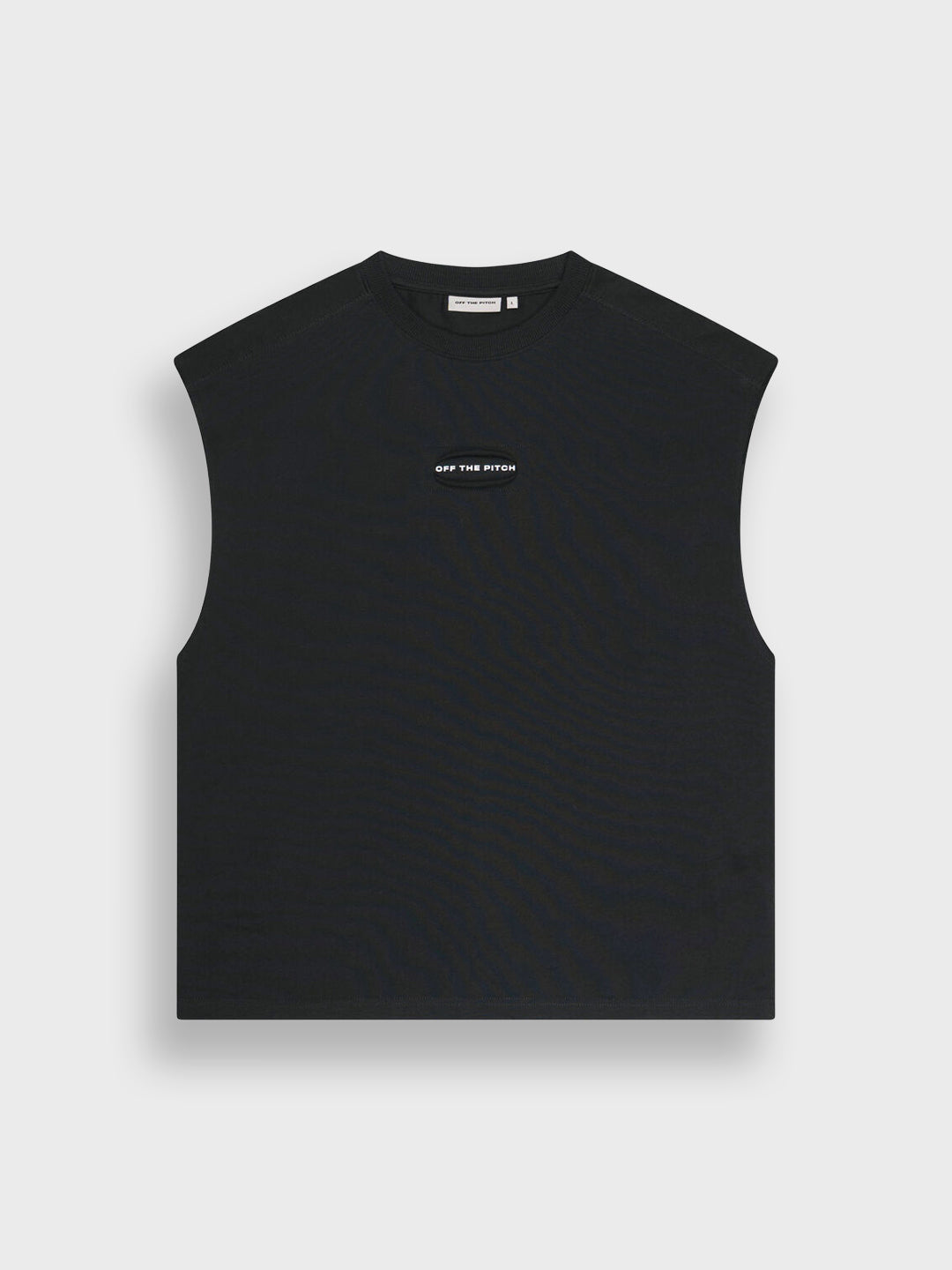 Off The Pitch Sage Sleeveless T-Shirt Black - voorkant