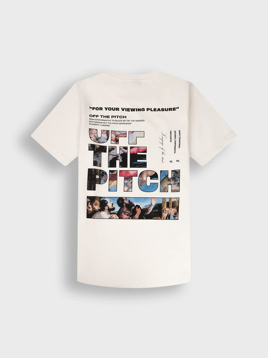 Off-white Off The Pitch T-shirt met grote schilderijprint op de rug