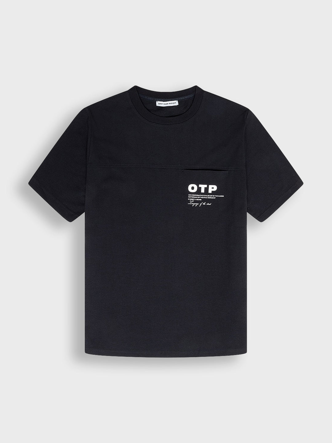 Off The Pitch Script TShirt Black/White Reloadstore