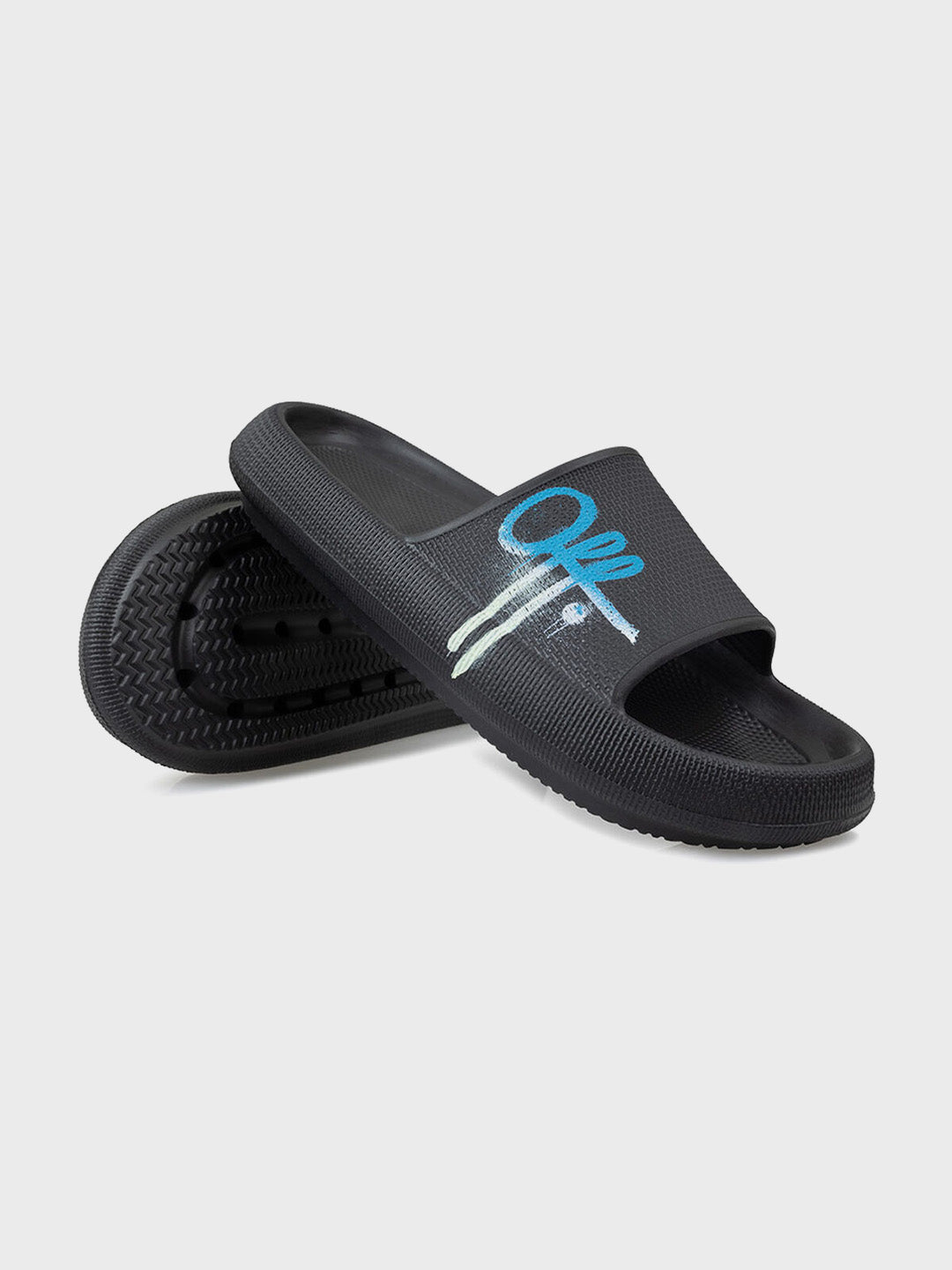 Off The Pitch Slide-Off Foam Slippers | Black