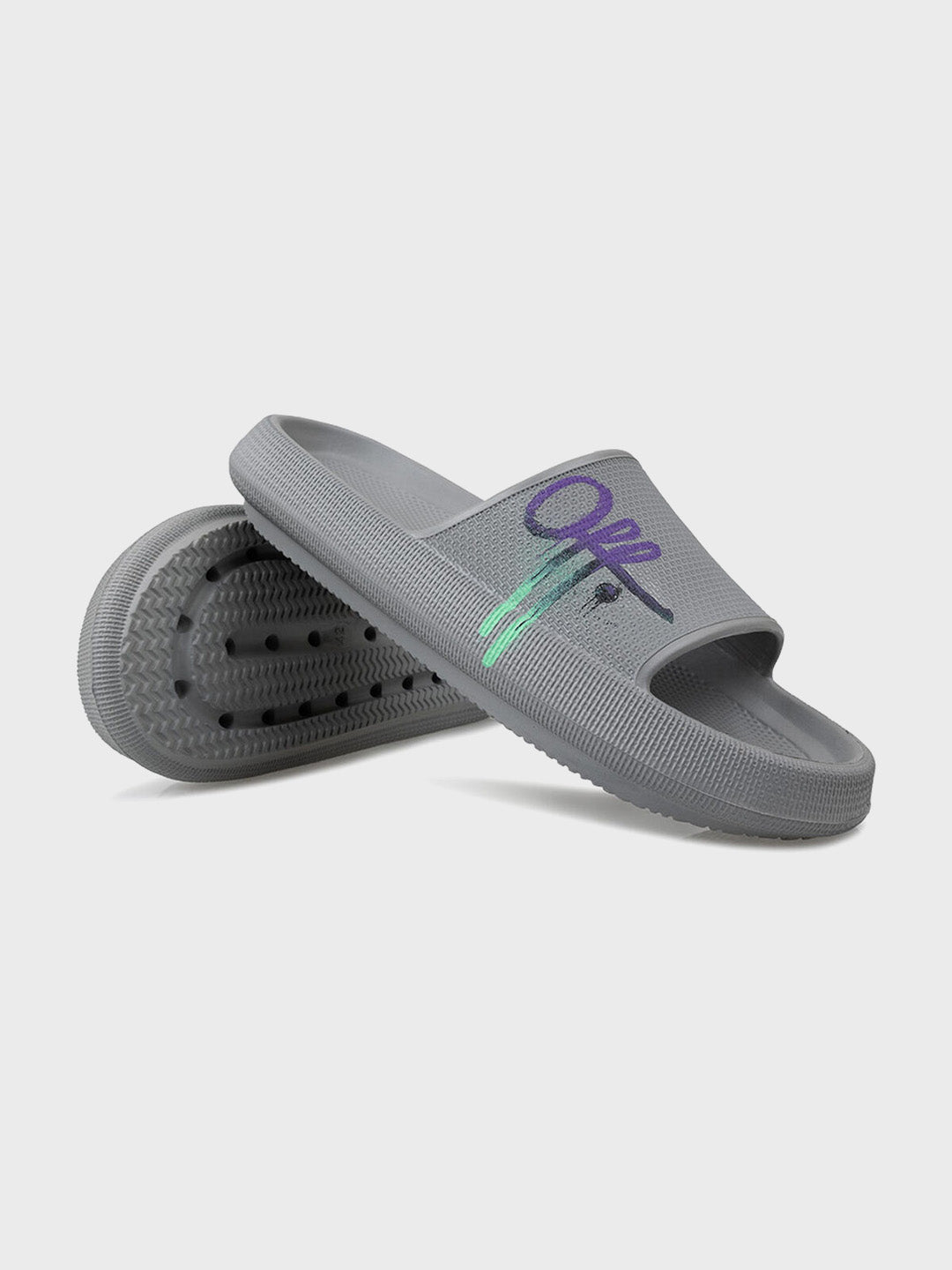 Off The Pitch Slide-Off Foam Slippers | Grey