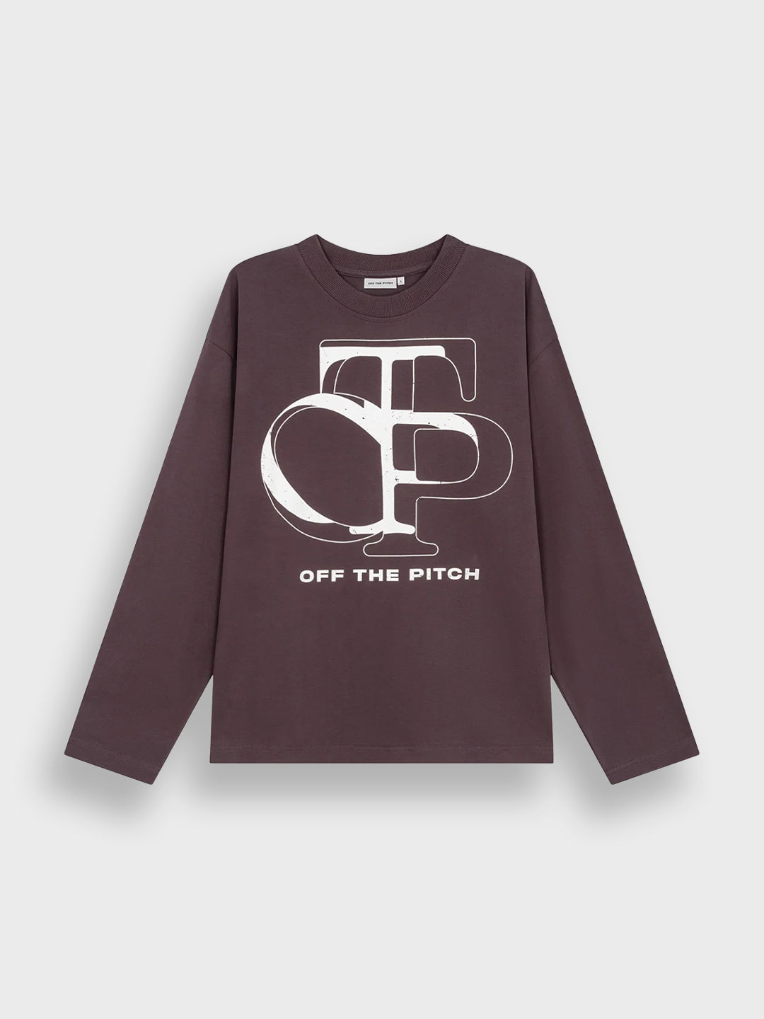 Off The Pitch Vas Longsleeve Dark Eggplant – voorkant