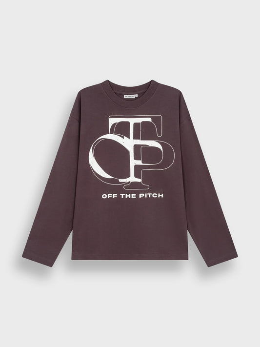 Off The Pitch Vas Longsleeve Dark Eggplant – voorkant