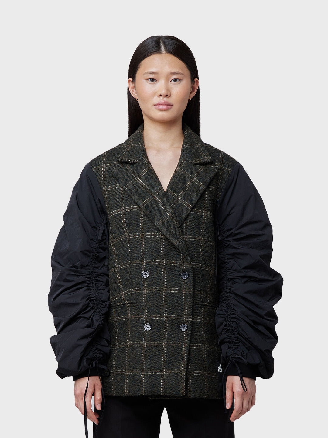 Off The Pitch Women Bomber Blazer Moss Green – model voorkant