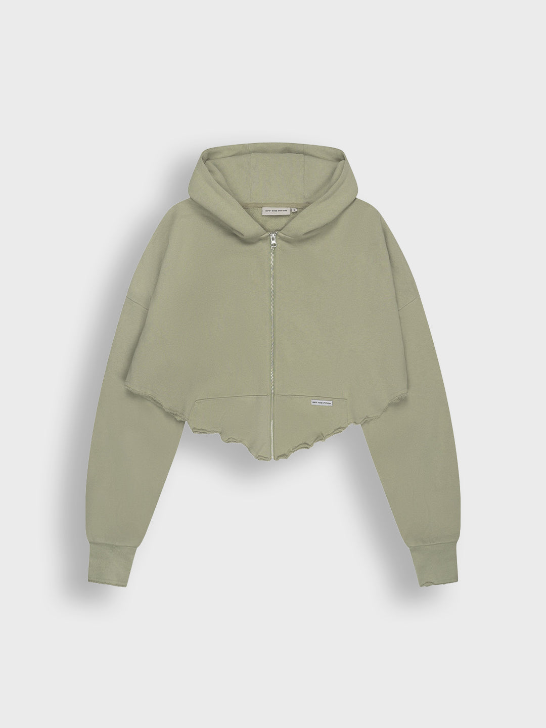 Packshot voorzijde cropped hoodie