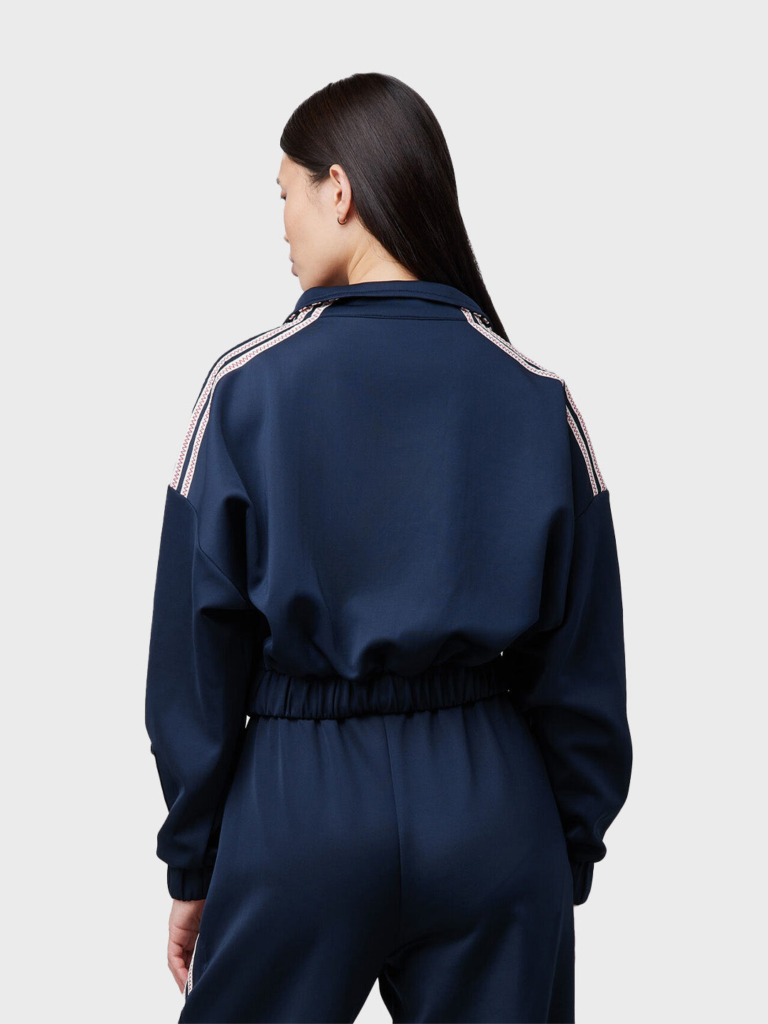 Off The Pitch Women Ivy Scuba Top Navy – achterkant