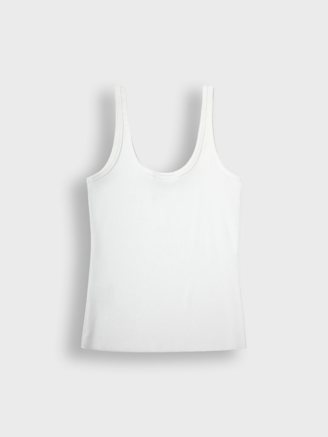 Off The Pitch Ribbed Tank Top in white – packshot achterzijde