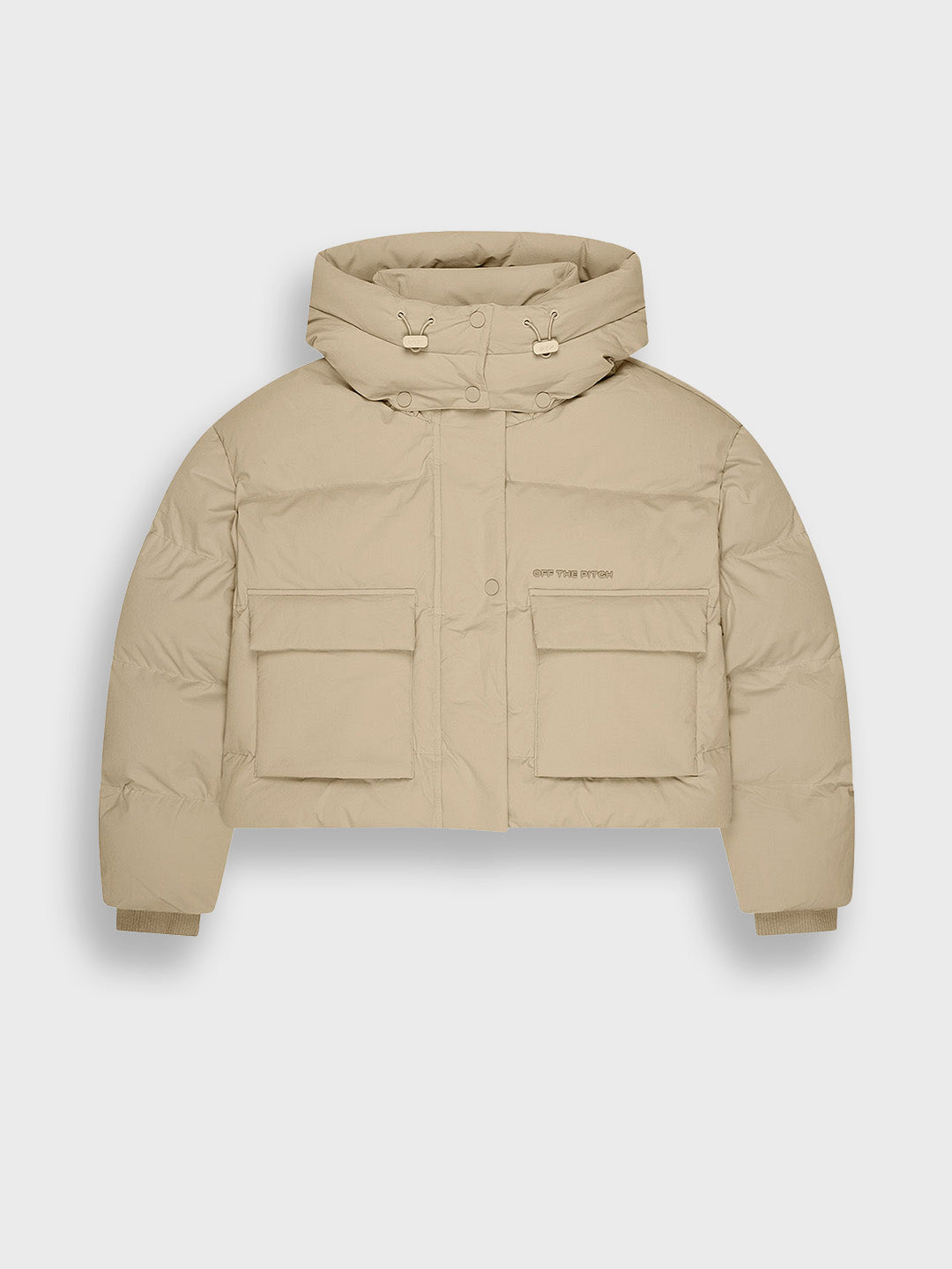 womens puffer jacket beige