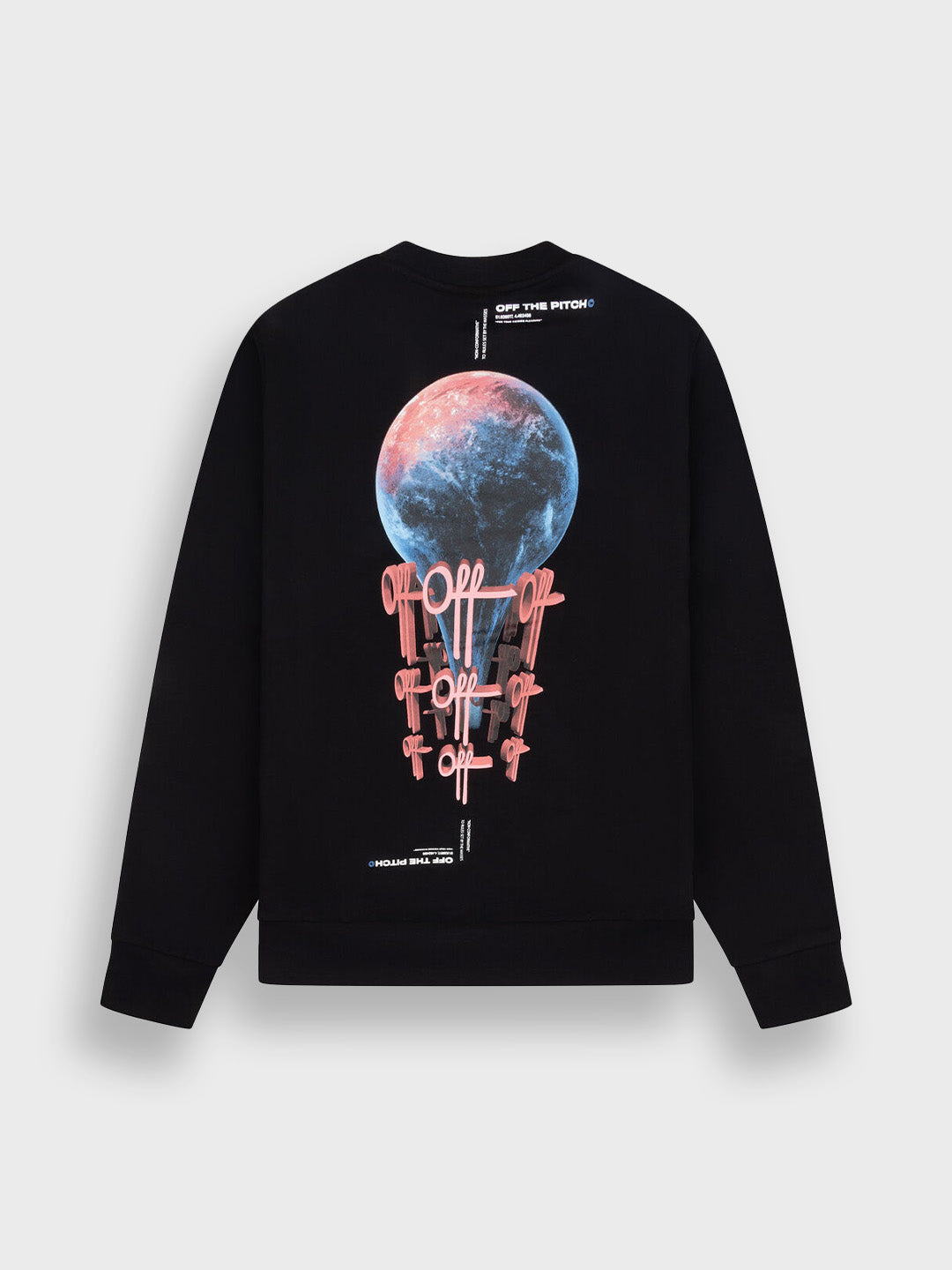 Off The Pitch World Crewneck Sweater Black | achterkant