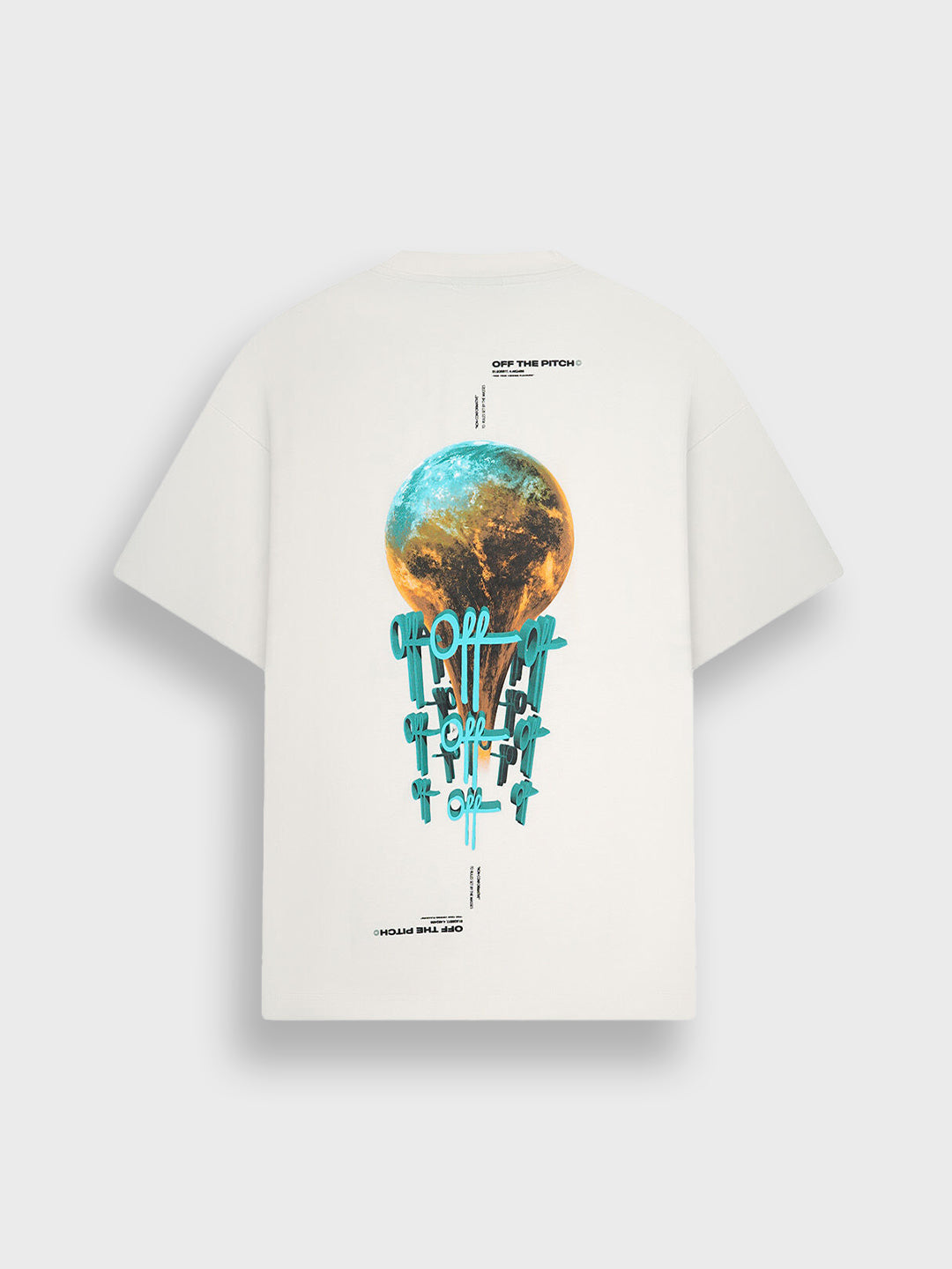 Off The Pitch World T-Shirt Off White achterkant