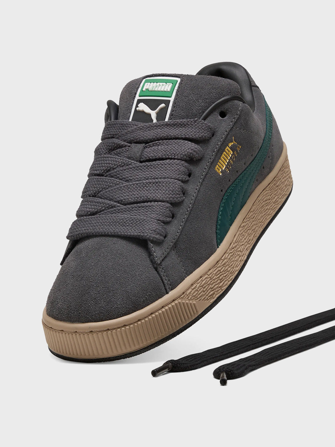 Puma Suede XL Sneakers Dusky Grey – schuin vooraanzicht