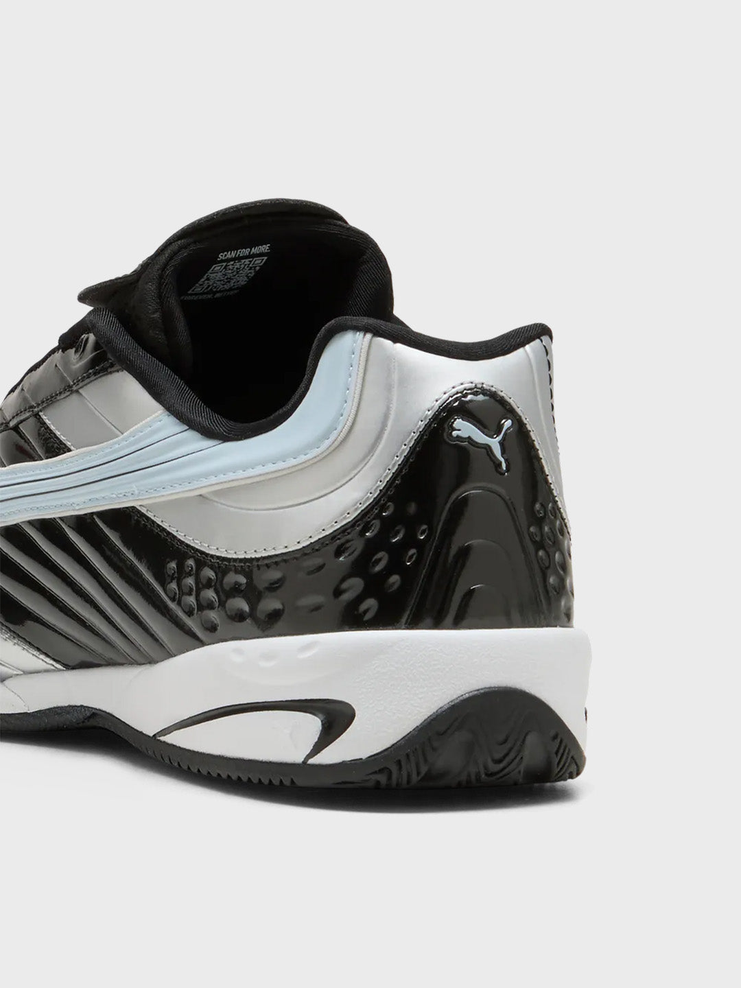 Puma V-S2 Goalgetter Sneakers Black/Lucite – close-up hiel met Puma logo