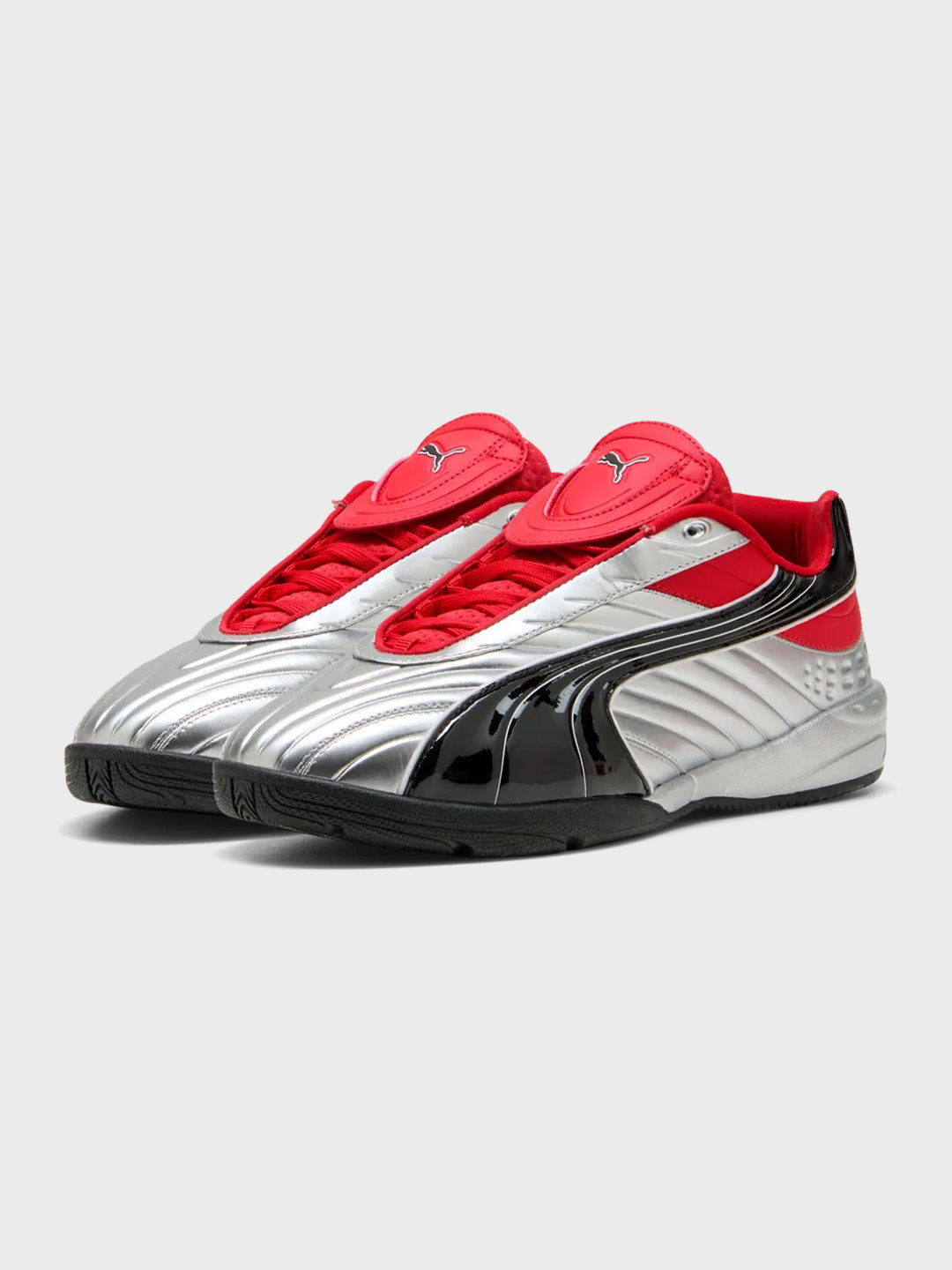 Puma V-S2 Goalgetter Sneakers Silver/Red - voorkant