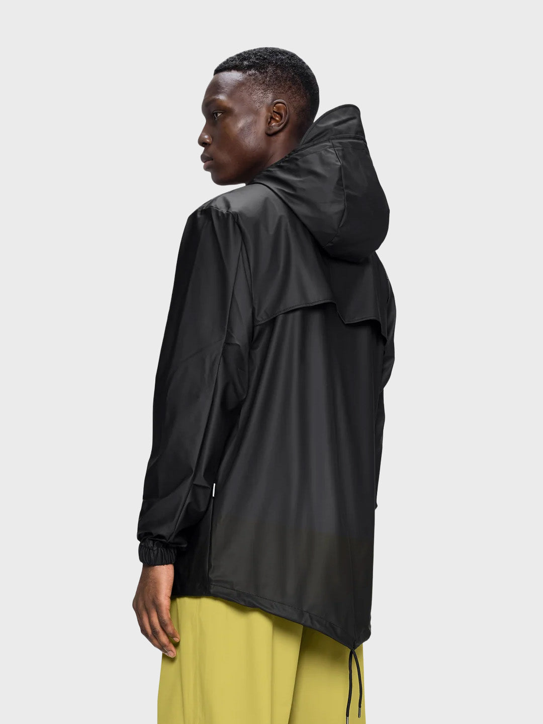Rains Fishtail Jacket Black – achterkant
