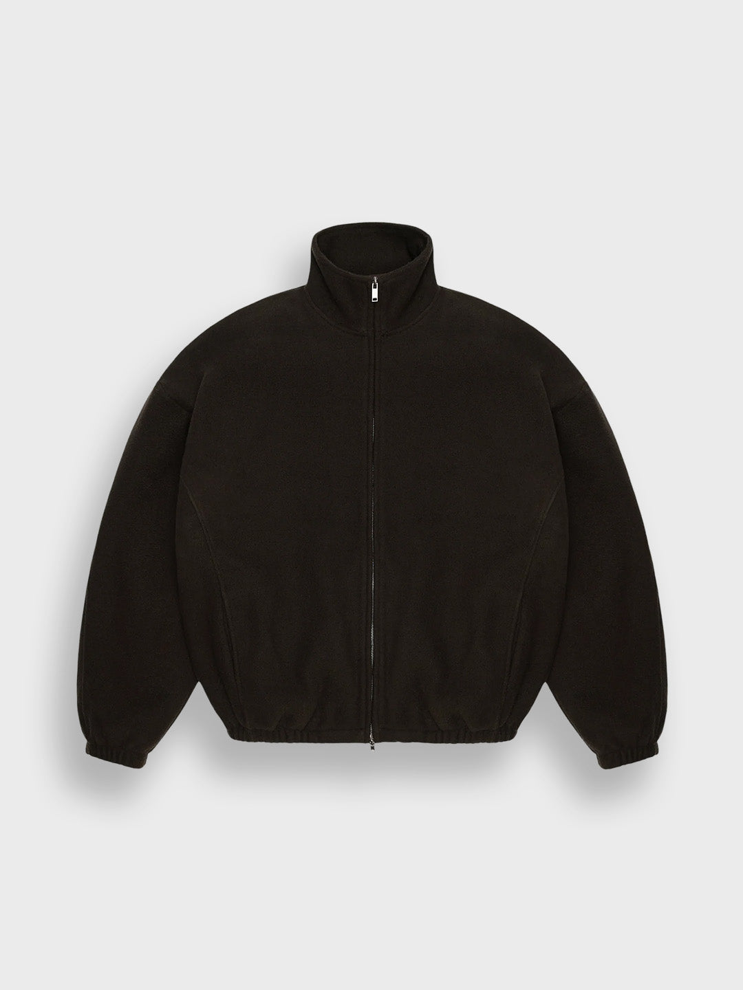 Rains Fleece Zip Jacket Bark – voorkant