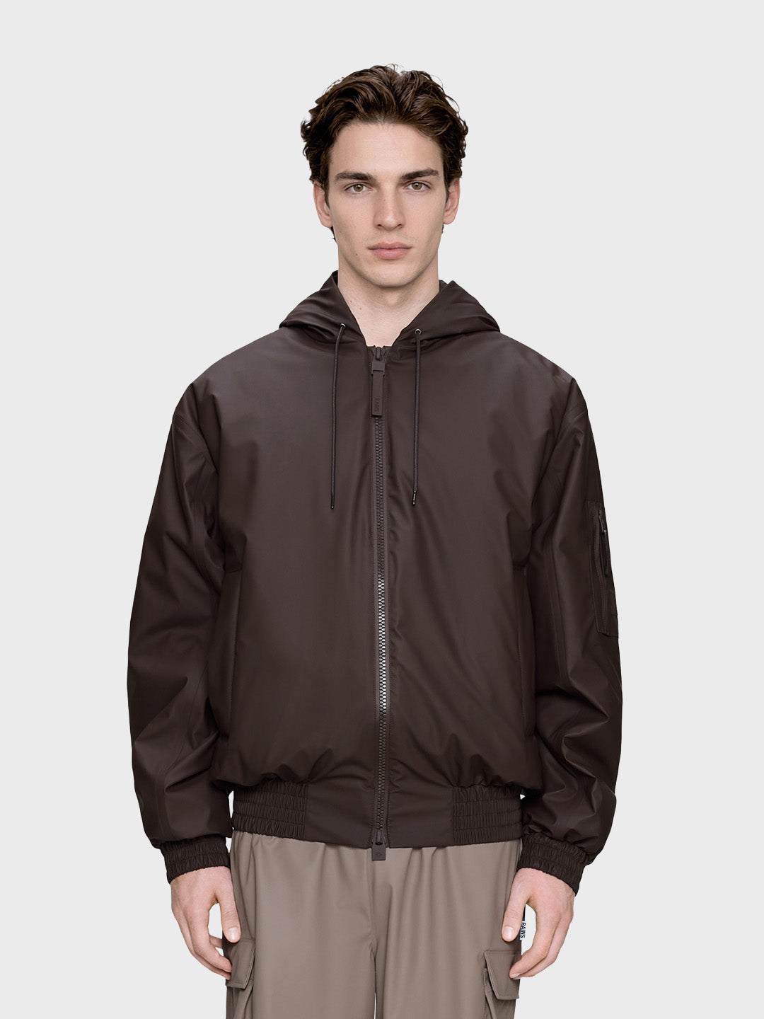 Rains Lohja Insulated Bomber Jacket Bark