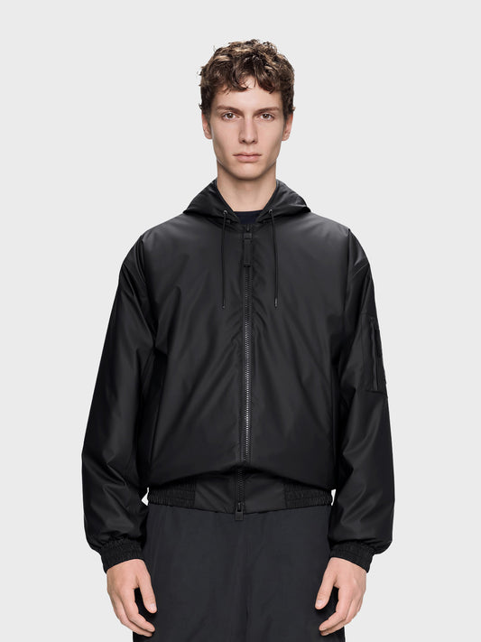Rains Lohja Insulated Bomber Jacket Black